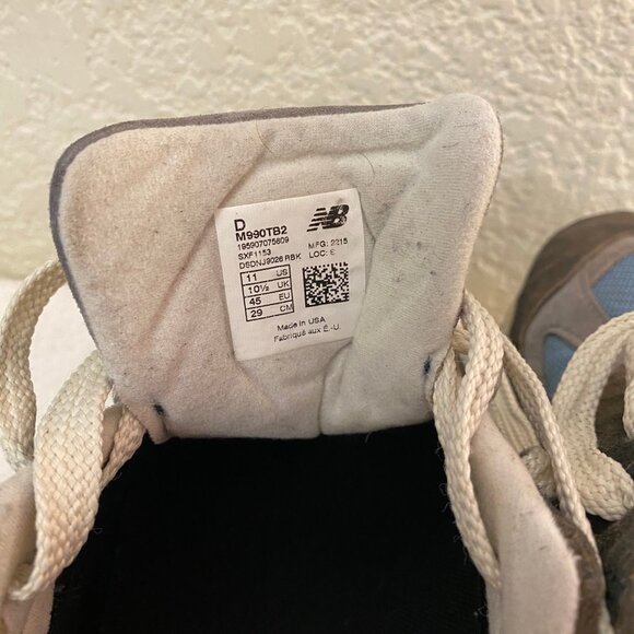 GUC New Balance Men Brown Blue Color Way 990v2 Made in USA Sneakers Size 11 - Picture 7 of 9